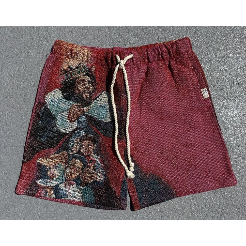 Men’s J Cole Heaven On Earth Tapestry Shorts Size XL